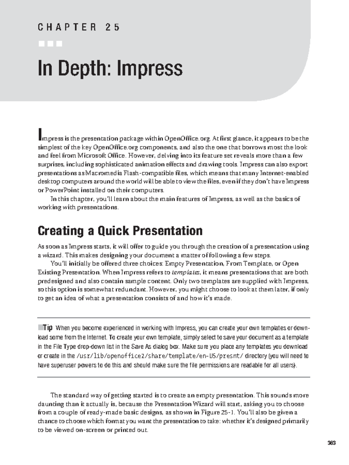 Chapter 25 - In Depth, Impress - CHAPTER 25 In Depth: Impress I mpress ...