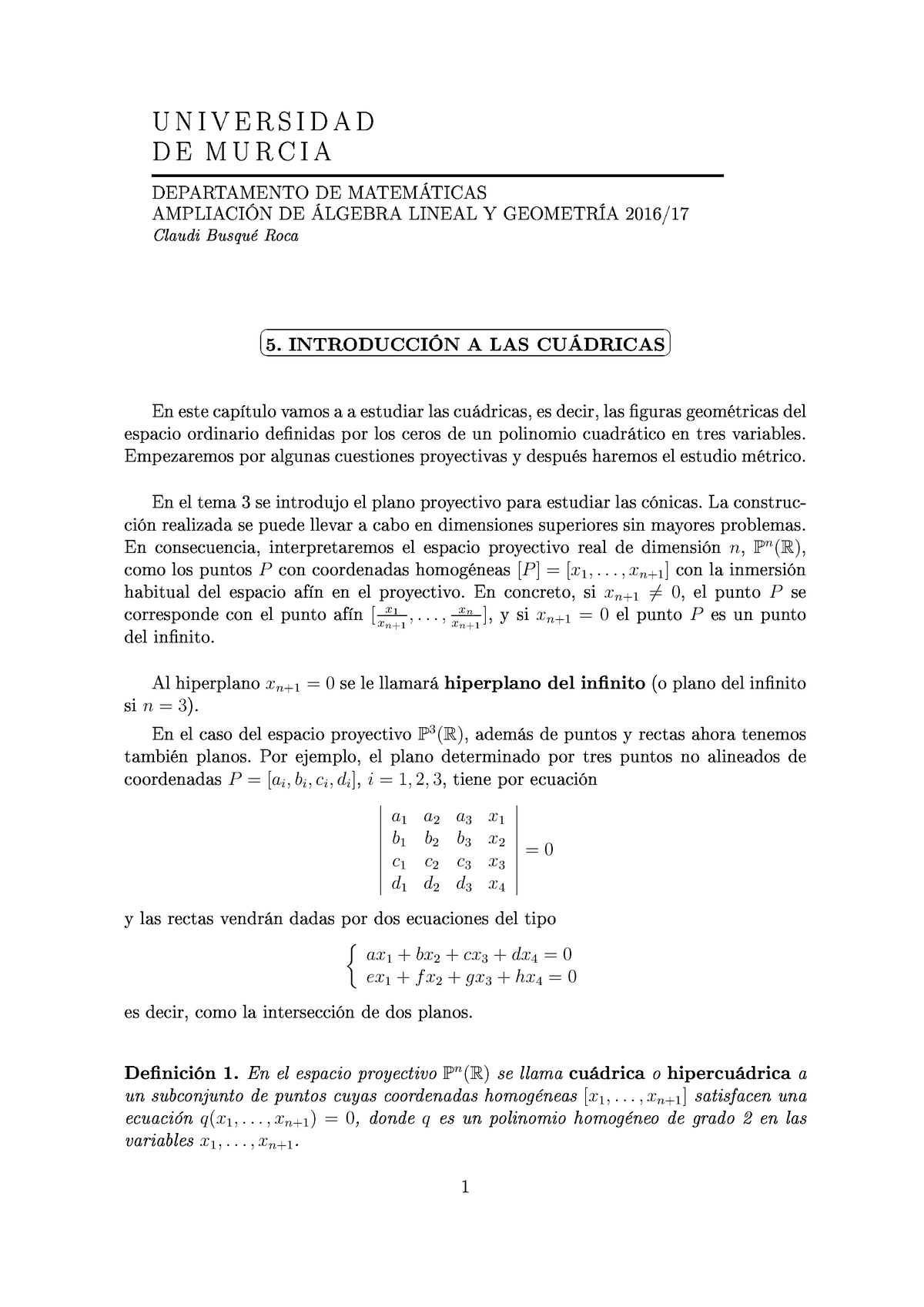 5 Lecture Notes 5 Algebra 2441 Um Studocu