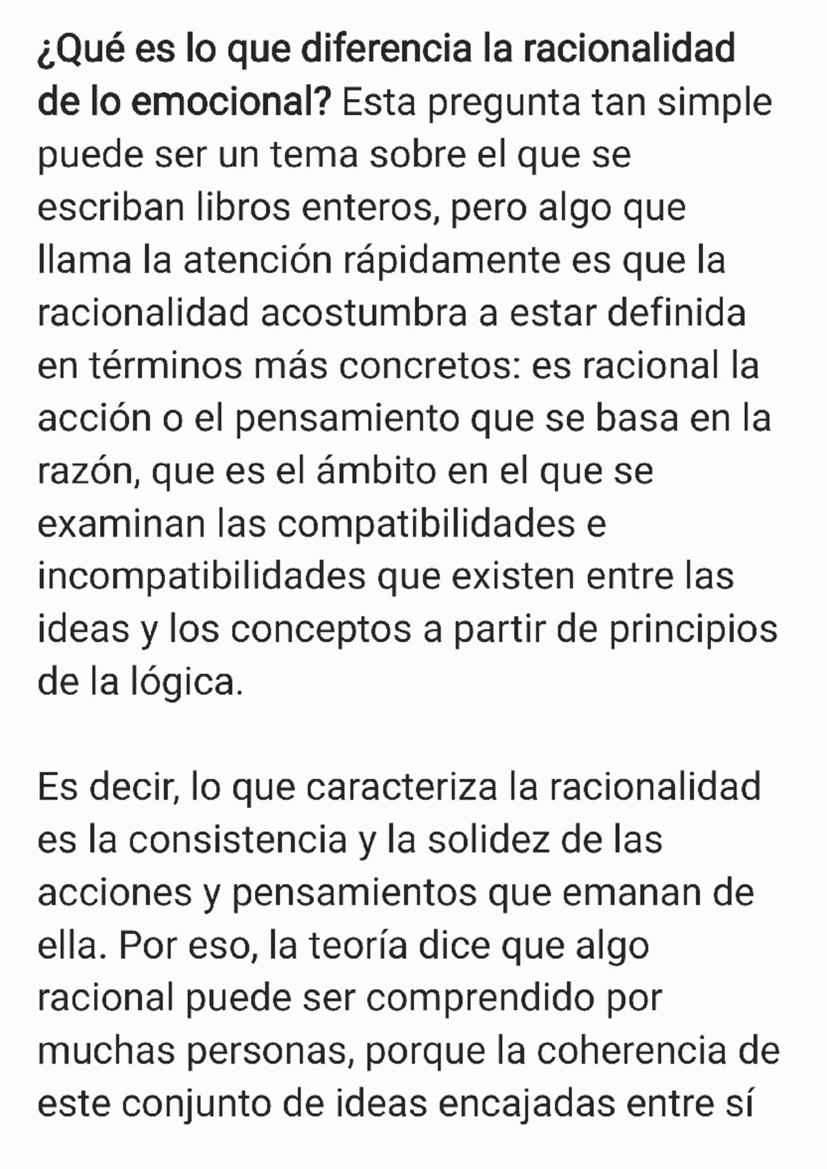 Ser racional o no - Trato de hacerlo lo mejor posible la lingüística ...