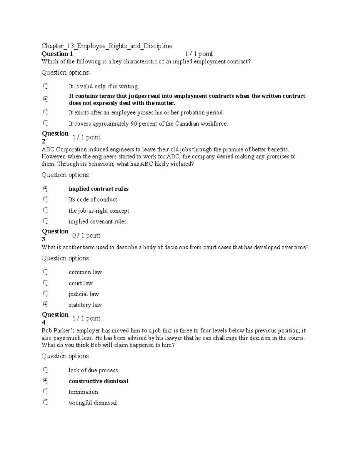 Quiz 8 Answers - Quiz Test - Chapter_13_Employee_Rights_and_Discipline ...