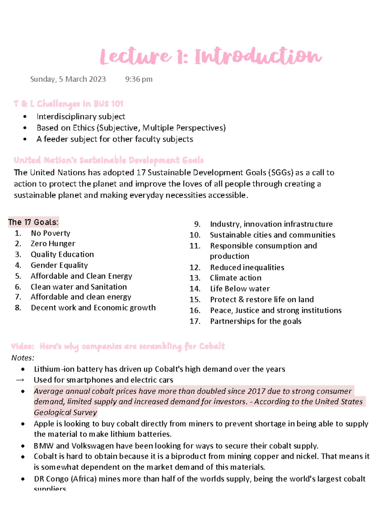 Lecture 1 Introduction T L Challenges In Bus 101