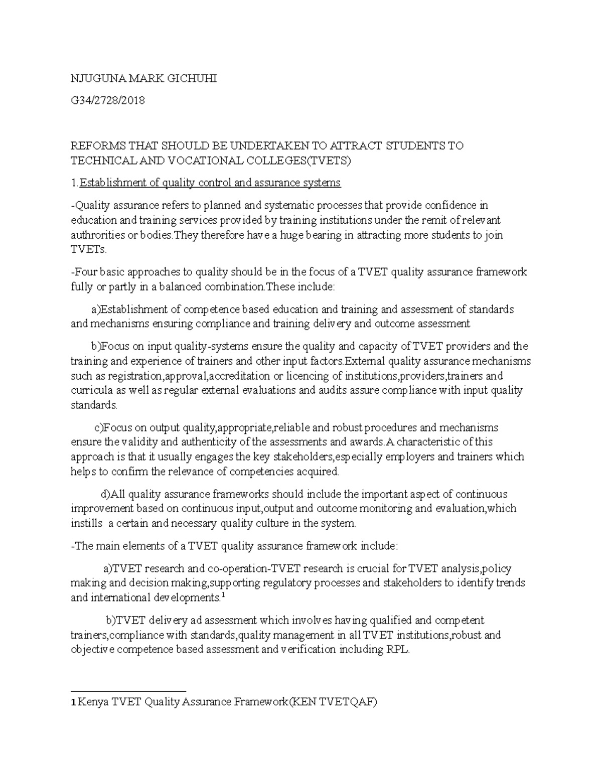 Reforms THAT Should BE Undertaken TO Attract Students TO Technical AND