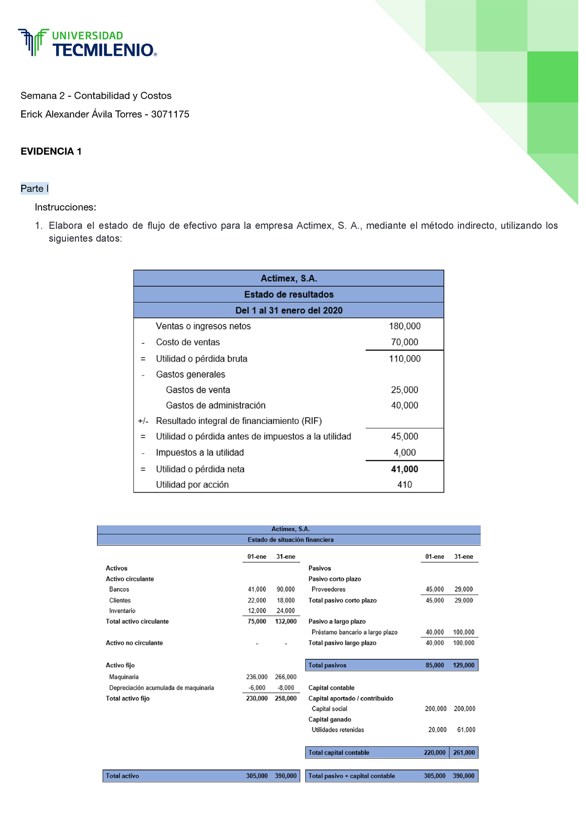 Semana Evidencia Contabilidad Y Costos Semana Contabilidad