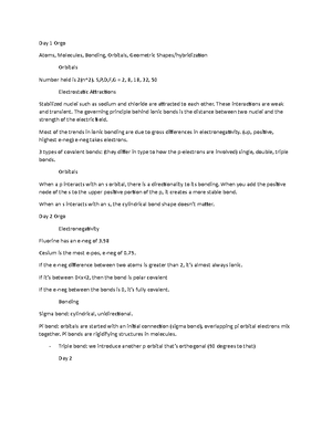 Orgo Chapter 2 Notes - Organic Chemistry - Orgo Chapter 2 Notes Alkanes ...