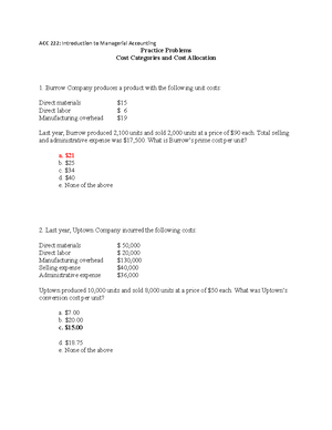 ACC 222 - Exam 1 ( Solution) - Spring 2023-2 - ACC 222: Introduction To ...