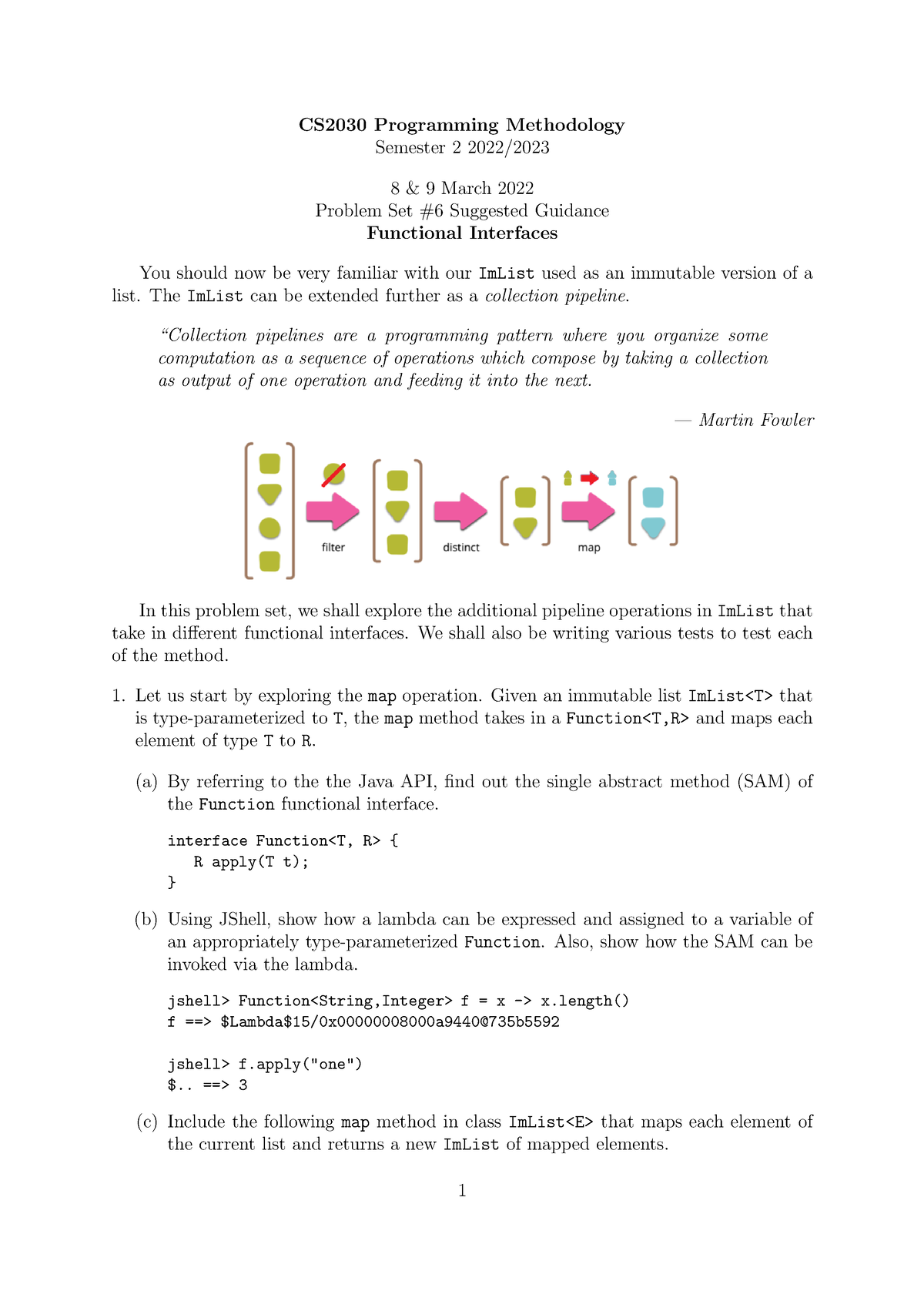 Recitation 06guide - Answers For Rec 6 - CS2030 Programming Methodology ...