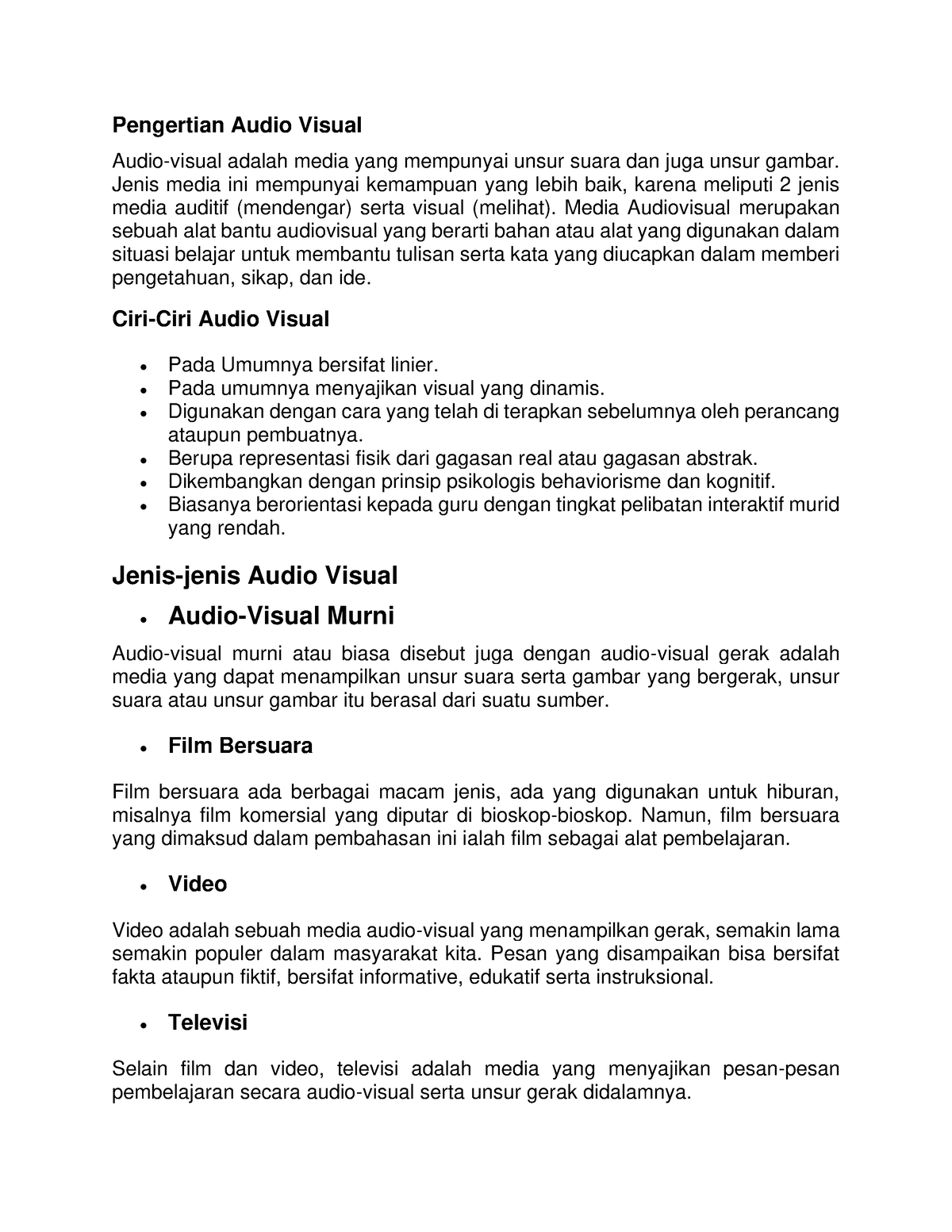 Pengertian Audio Visual - Pengertian Audio Visual Audio-visual Adalah ...