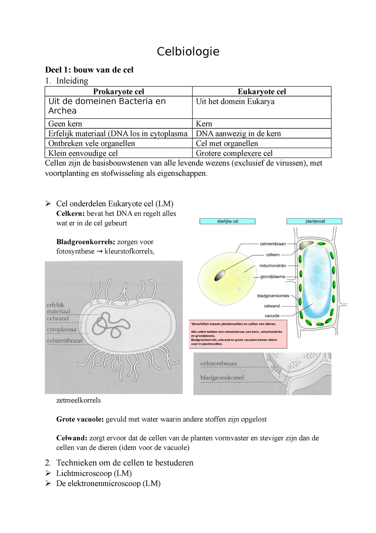 Vak Biologie: Biologie Van De Cellen - Vives - Studocu