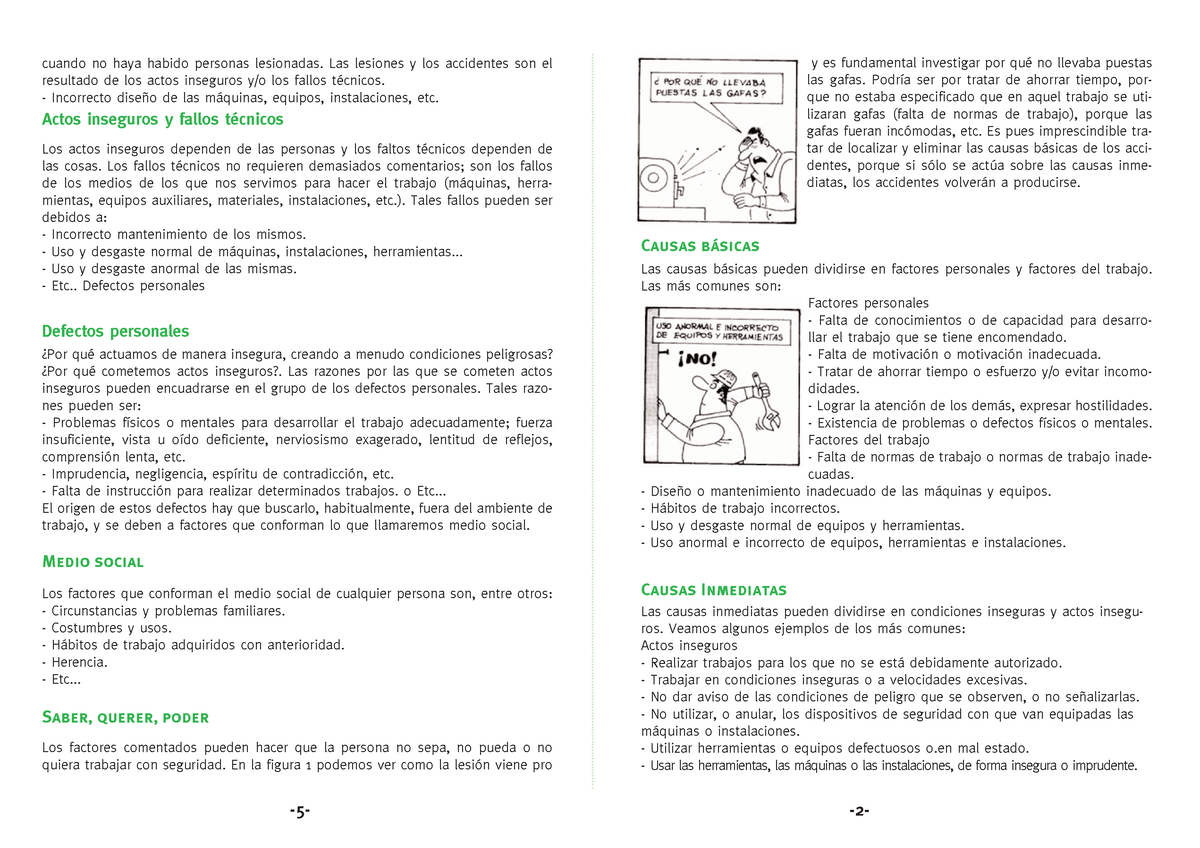 Actos Inseguros - Causas B·sicas Las Causas B·sicas Pueden Dividirse En ...