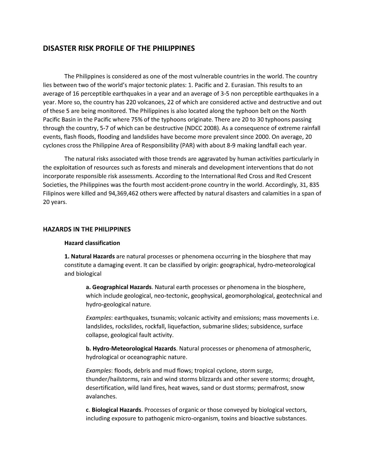 disaster-risk-profile-of-the-philippines-disaster-risk-profile-of-the