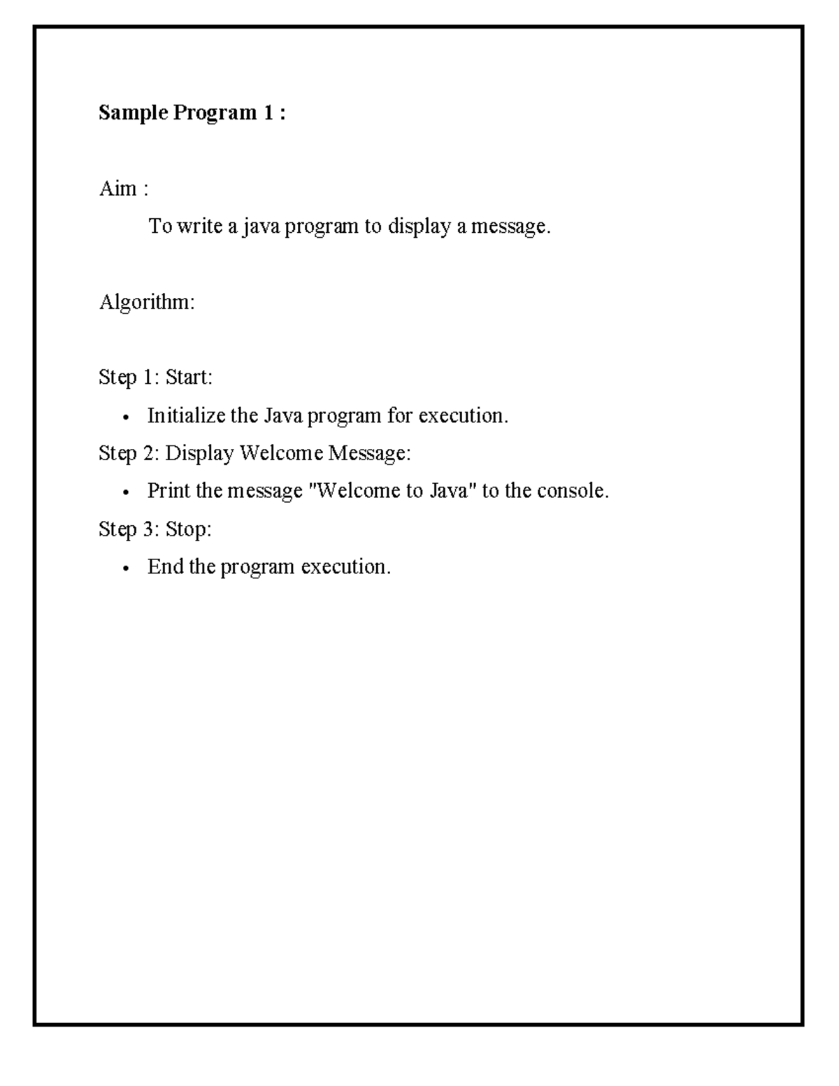 Synchronization Java Programming Language - Sample Program 1 : Aim : To ...