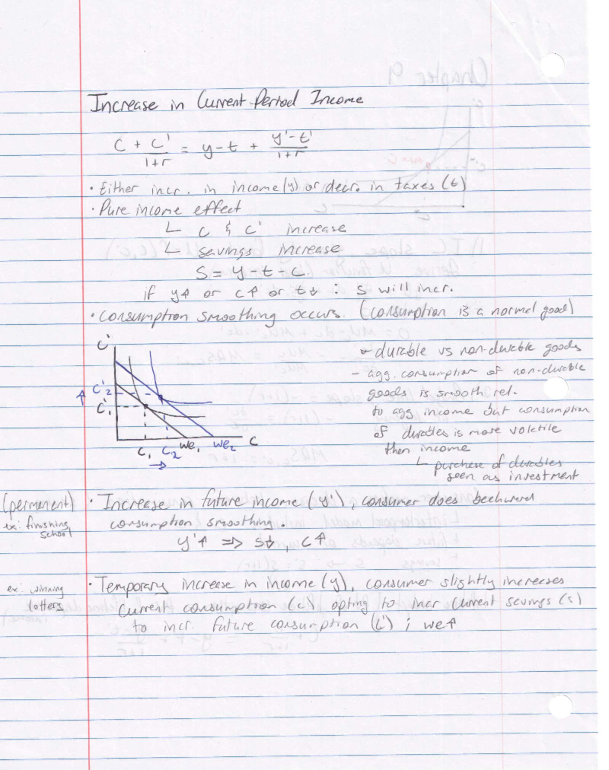 chapter 9 notes - Increase in Current Period Income C Either incr. in ...
