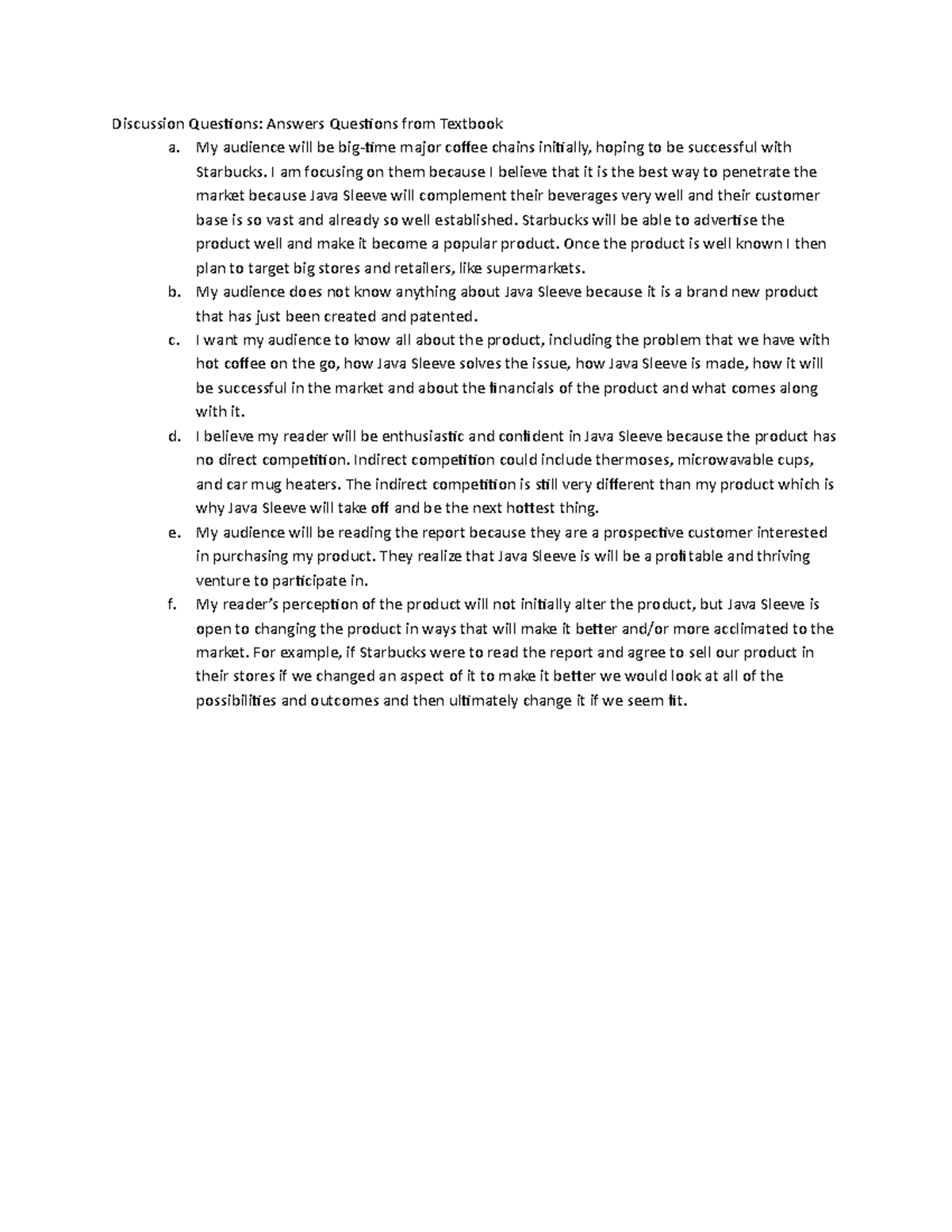 Textbook Assignment- Discussion week 4 - Discussion Questions: Answers ...
