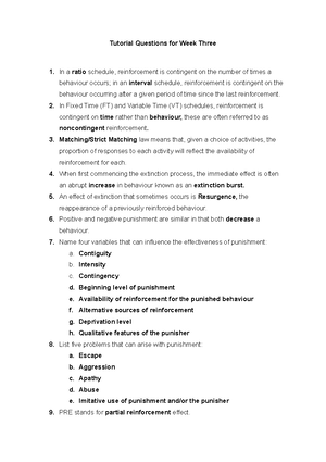 Wk 7 Tutorial Answers - PSYC13022 - Tutorial Answers for Week Seven ...