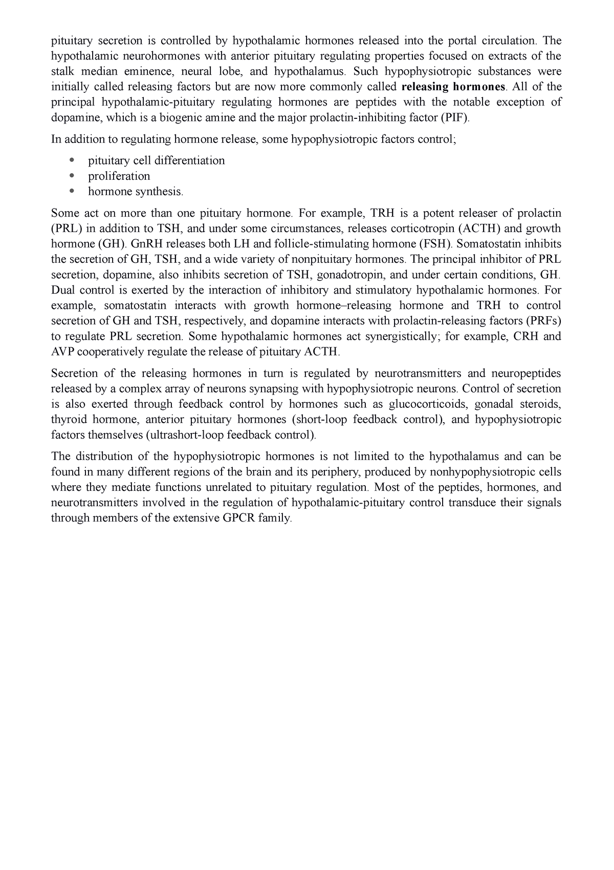 Hypophysiotropic neuron - pituitary secretion is controlled by ...