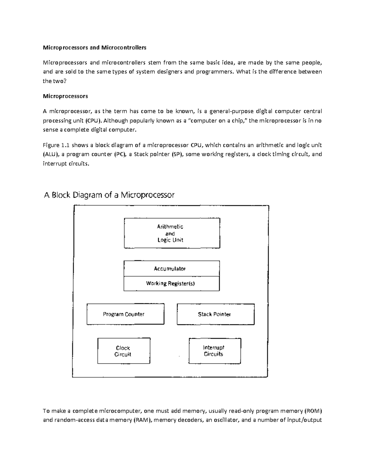 Micro Controller Notes - Microprocessors And Microcontrollers ...