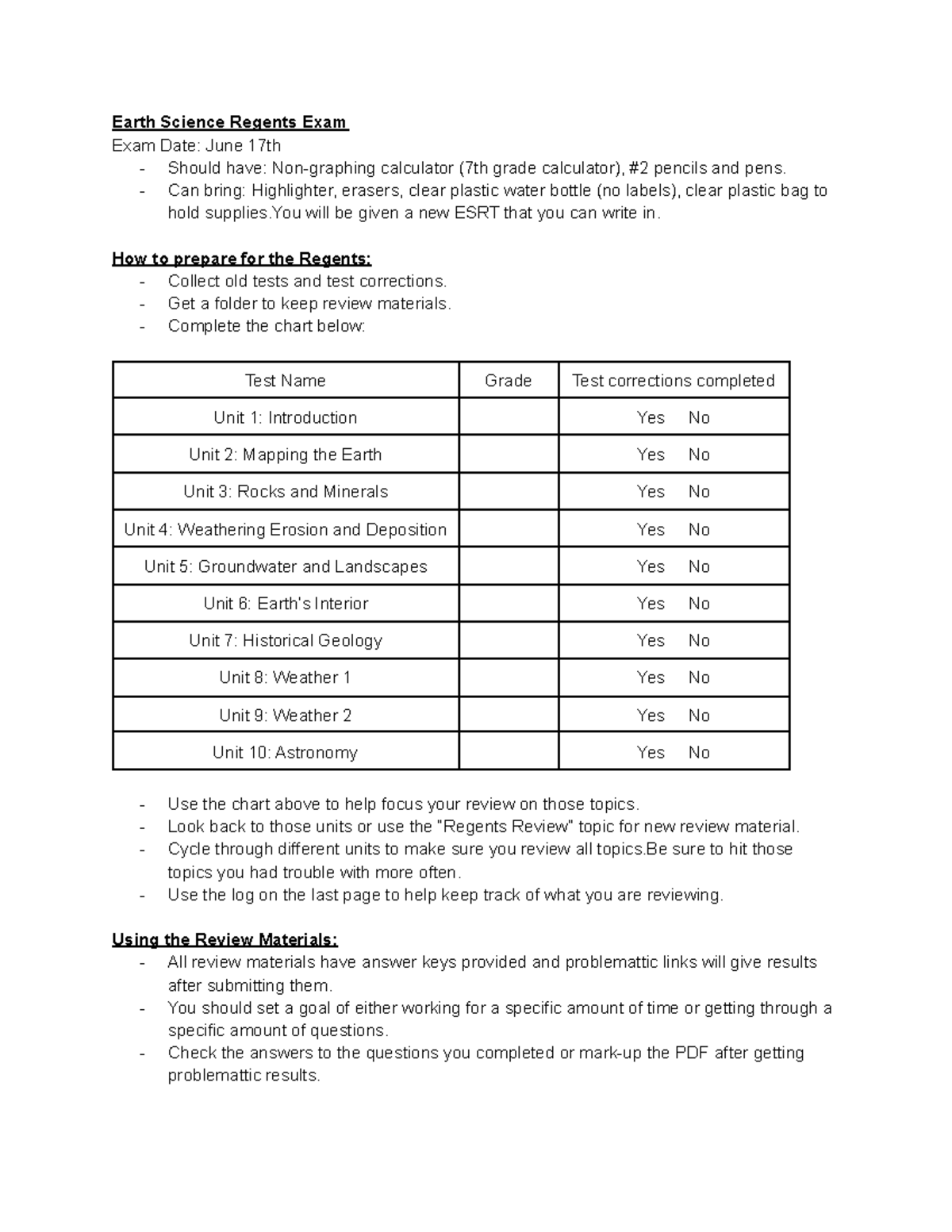 Earth Science Regents Answers June 2017 – A Journey Through the Exam