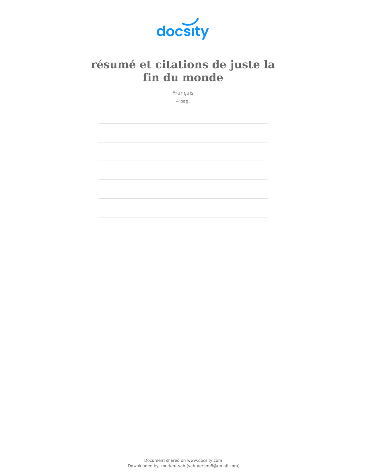 citation juste la fin du monde dissertation