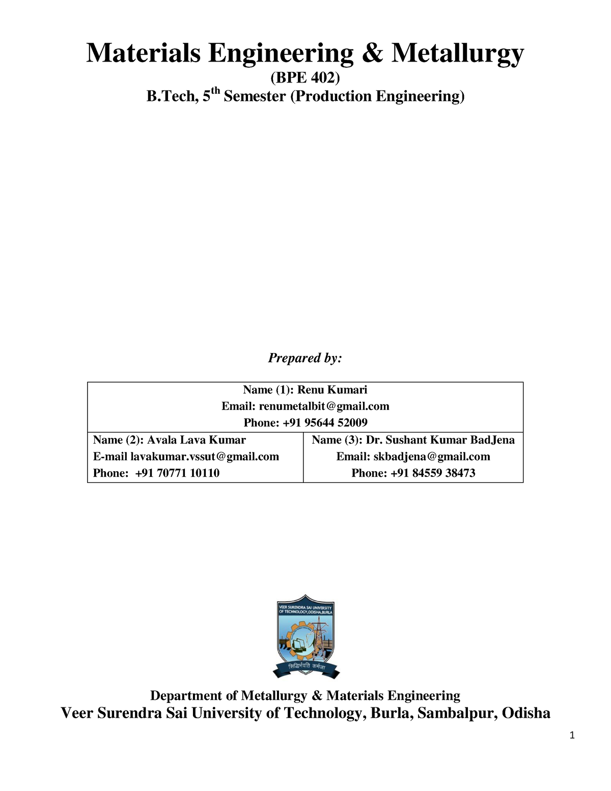 Materials Technology AND Metallurgy Notes - Materials Engineering ...