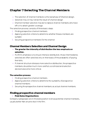 Ch 1 Marketing Channel Concepts - Why the growing importance of ...