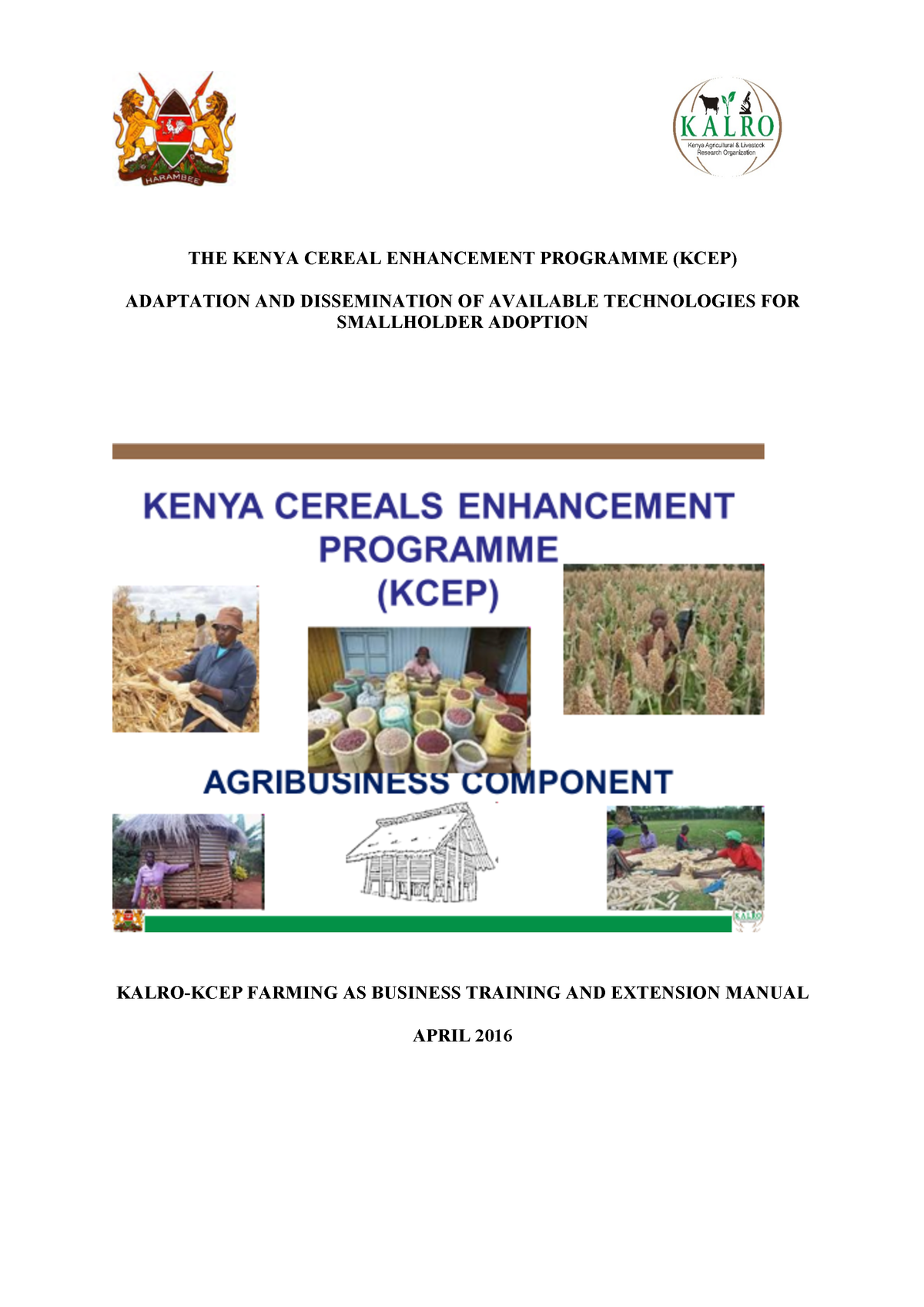 cereals business plan in kenya pdf