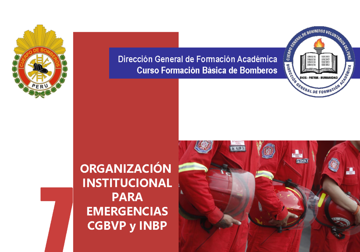 DP - Lección 07 - Organización Institucional PARA Emergencias Cgbvp y ...