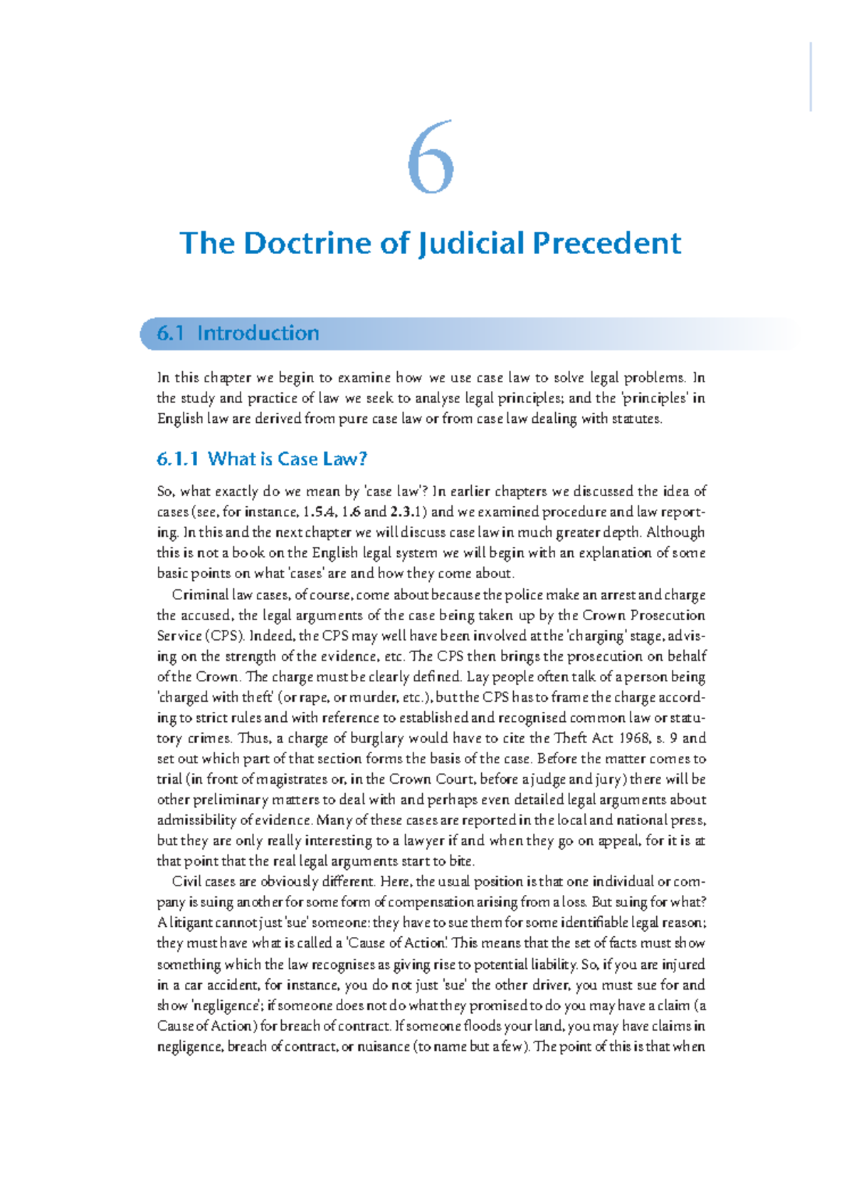 The Doctrine Of Judicial Precedent - 6 The Doctrine Of Judicial ...