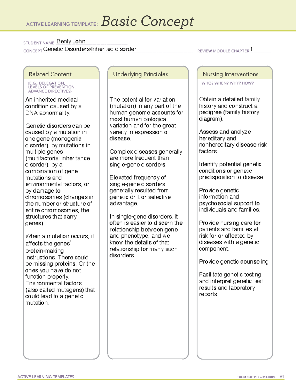 Analysis Paper - Assignment - ACTIVE LEARNING TEMPLATES THERAPEUTIC ...