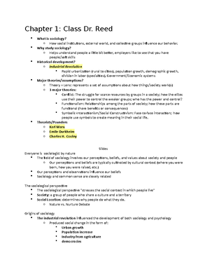 SOC101 Chapter 4 - Social Structure & Social Interaction - Chapter 4 ...