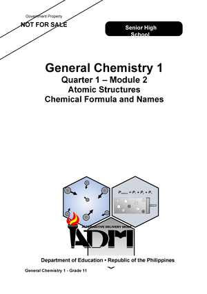 Gen Chem 1 Module 3 - NOT General Chemistry 1 Quarter 1 – Module 3 ...