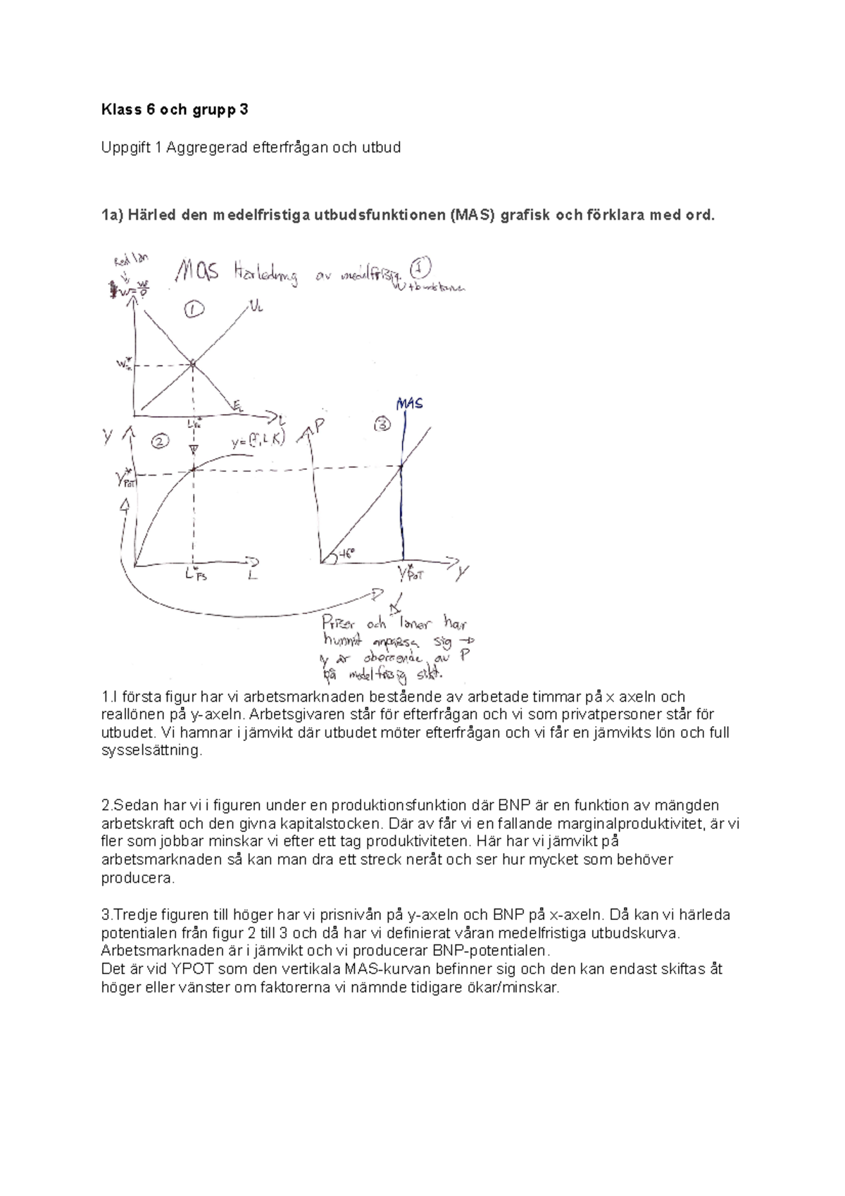 Makro Ekonomi Sem 4 - Klass 6 Och Grupp 3 Uppgift 1 Aggregerad ...