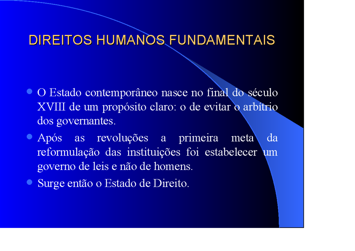 Slides Direitos Fundamentais - DIREITOS HUMANOS FUNDAMENTAISDIREITOS ...