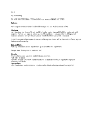 Lab Report-2 - Labster 2 - Matter and Phase Changes: Distil Ethanol Exp ...