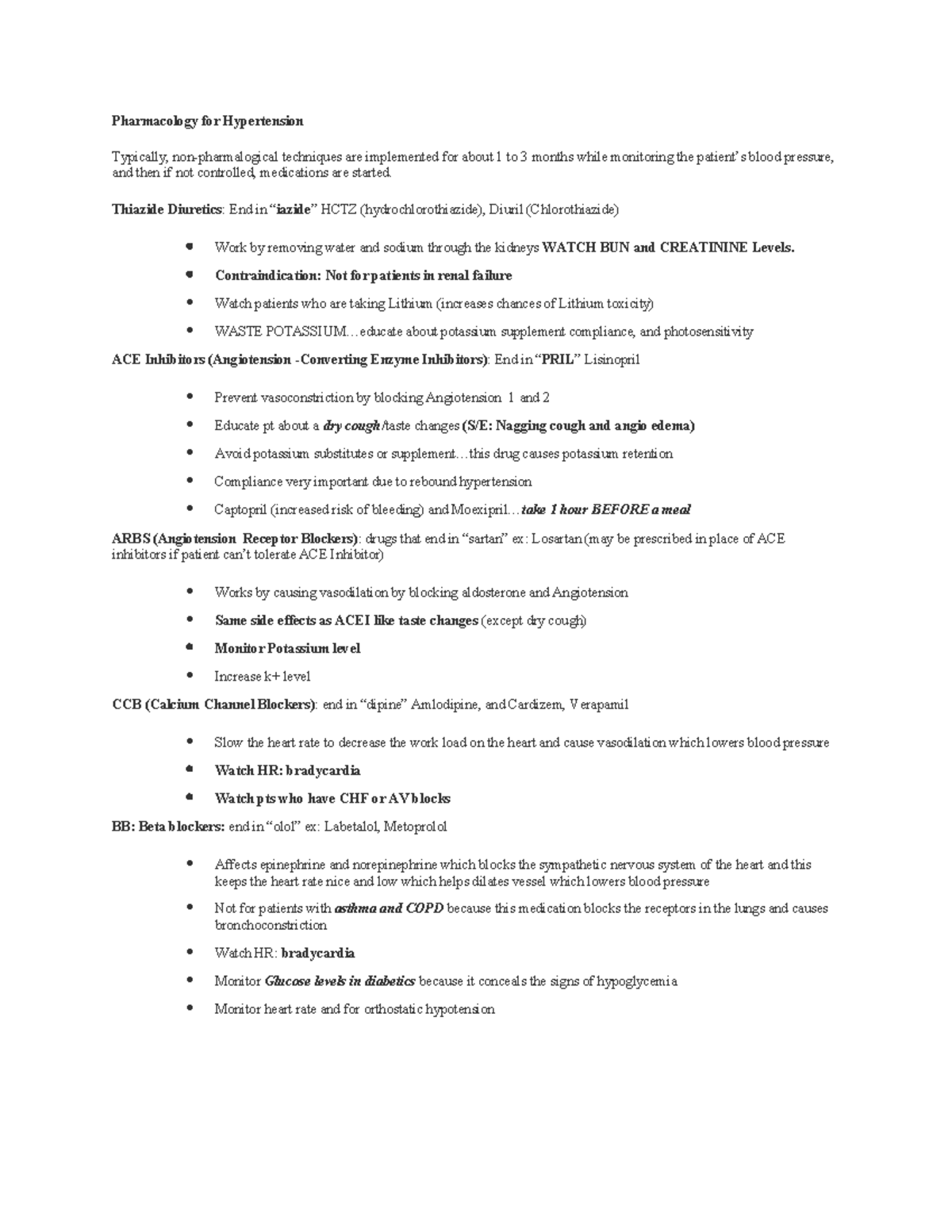 Pharmacology-for-Hypertension - Pharmacology for Hypertension Typically ...