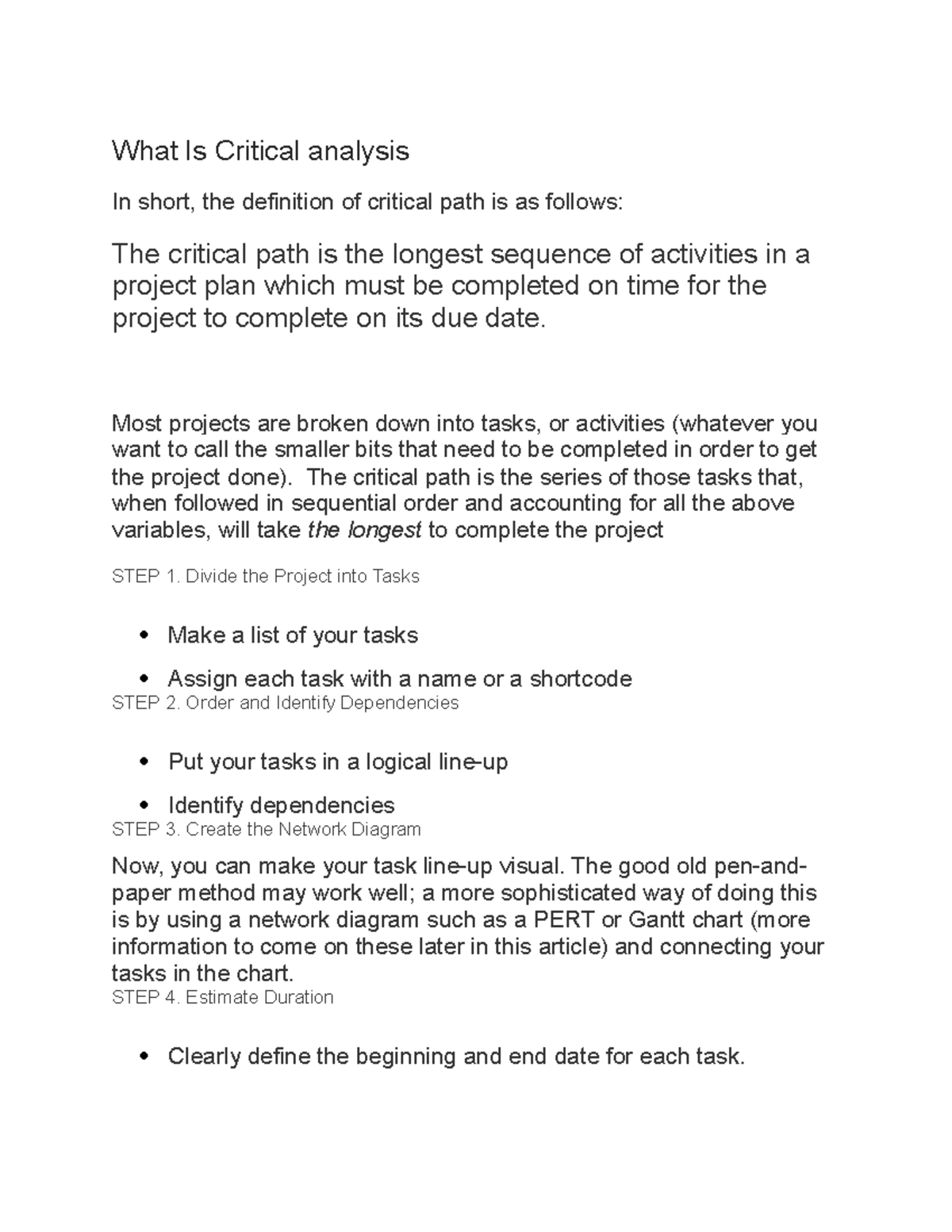 what-is-critical-analysis-most-projects-are-broken-down-into-tasks