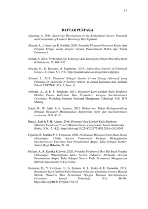 Daftar Pustaka DAFTAR PUSTAKA Agustian A. 2015. Bioenergy