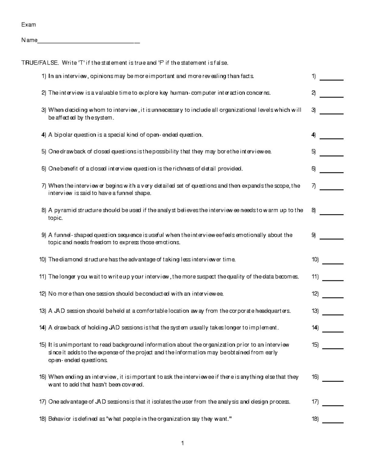 Chapter 4 answers - Questions - Exam Name ...