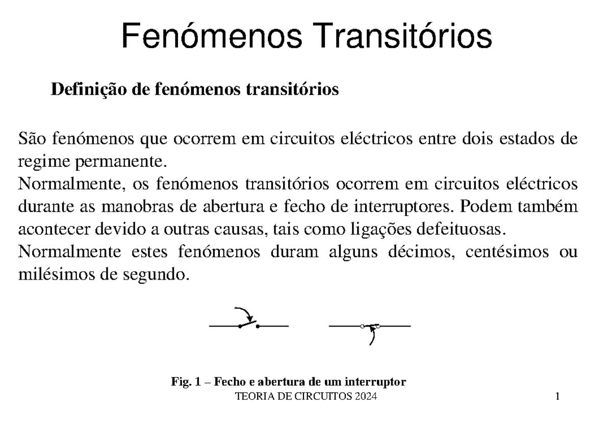 02 Transitorios 2024 - Aula de motores - Definição de fenómenos ...