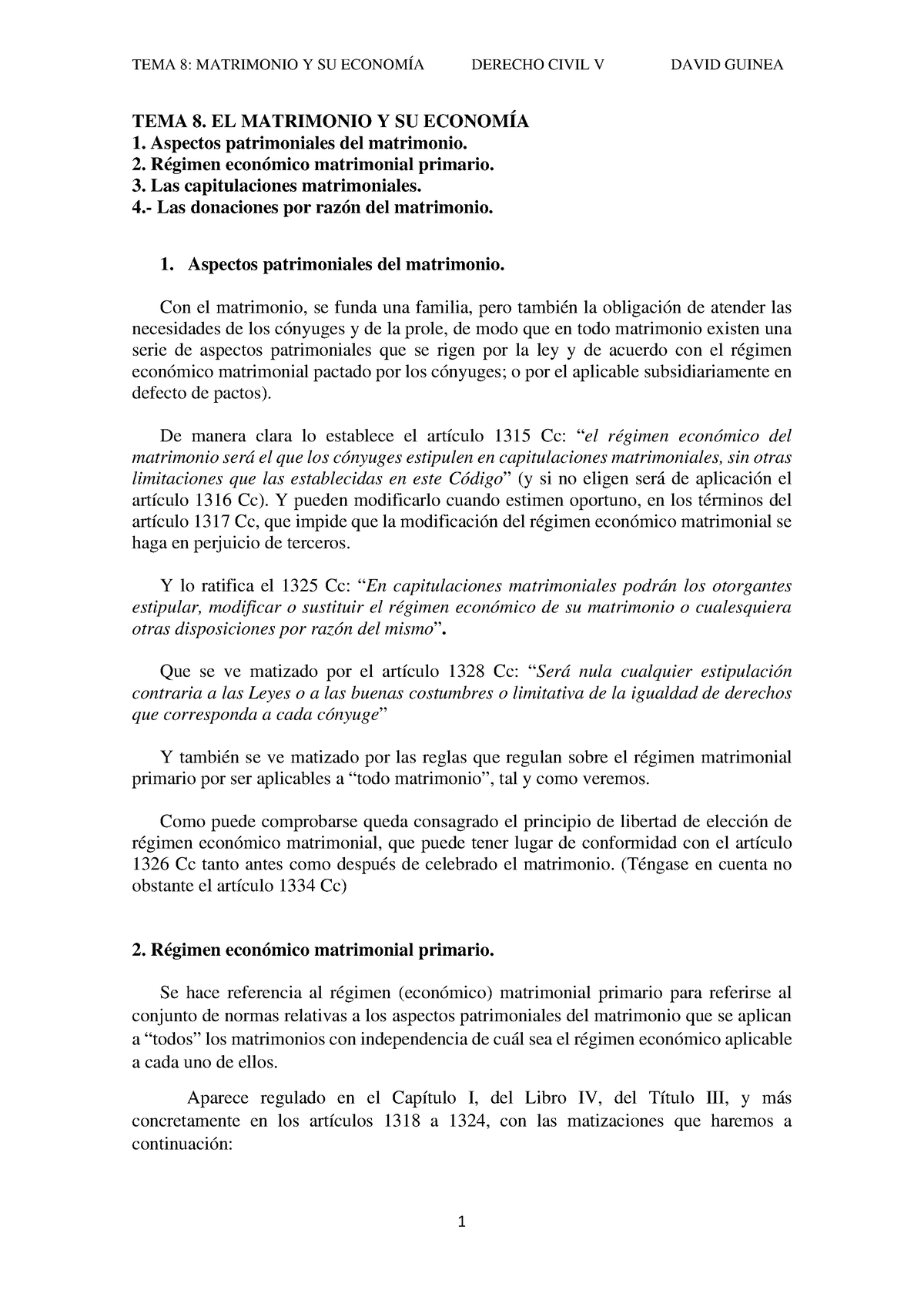 TEMA 8. EL Matrimonio Y SU Economia 2021-2022 - TEMA 8. EL MATRIMONIO Y ...