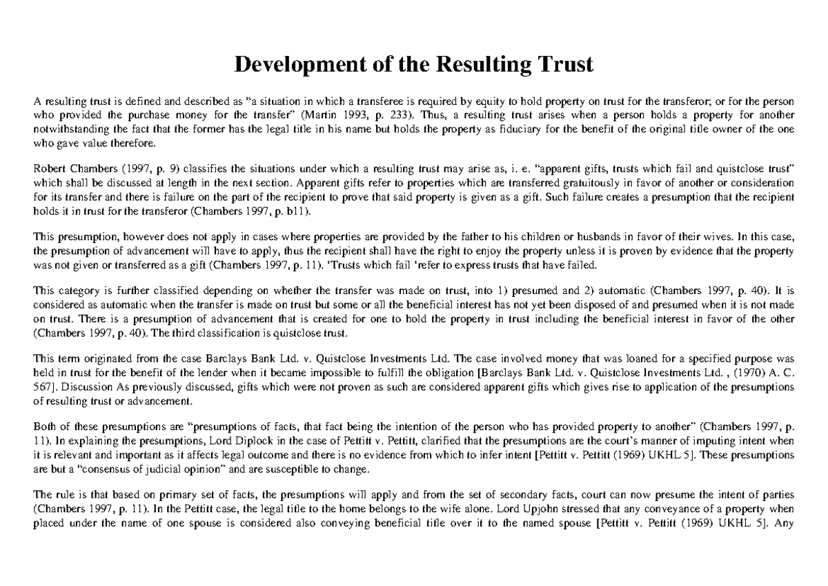 development-of-the-resulting-trust-233-thus-a-resulting-trust