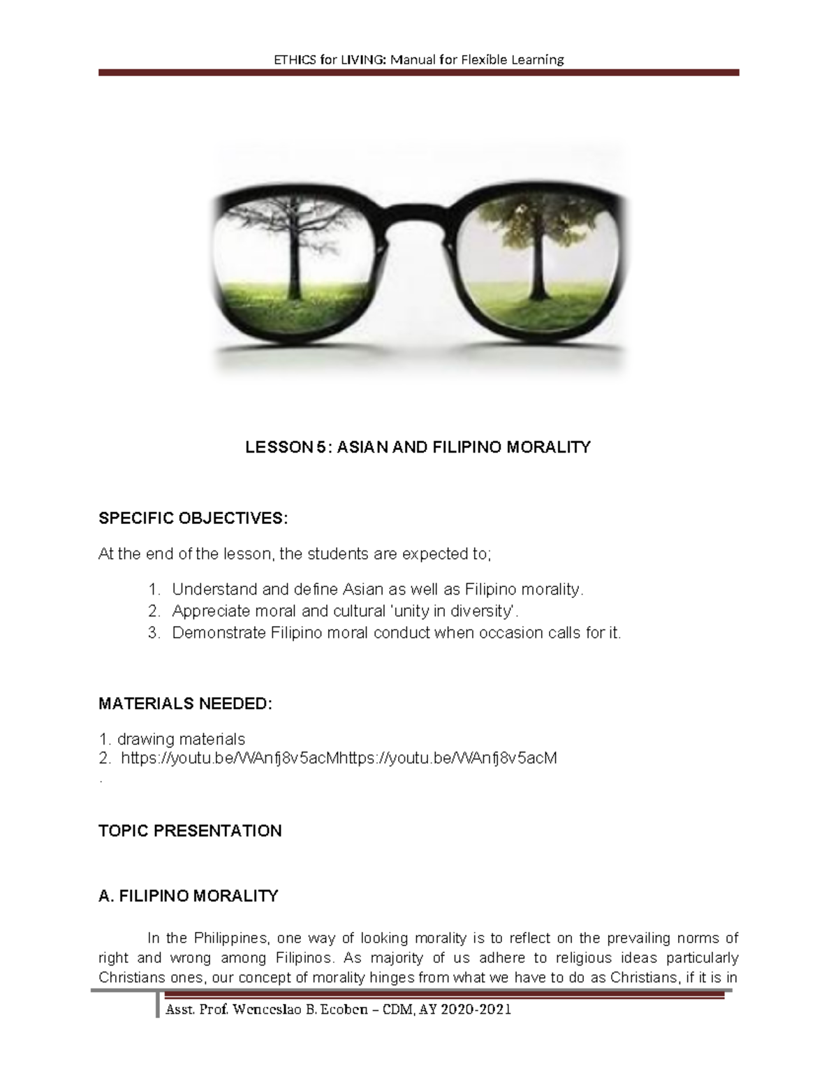 Lesson 5 Asian Filipino way mentality - LESSON 5: ASIAN AND FILIPINO ...