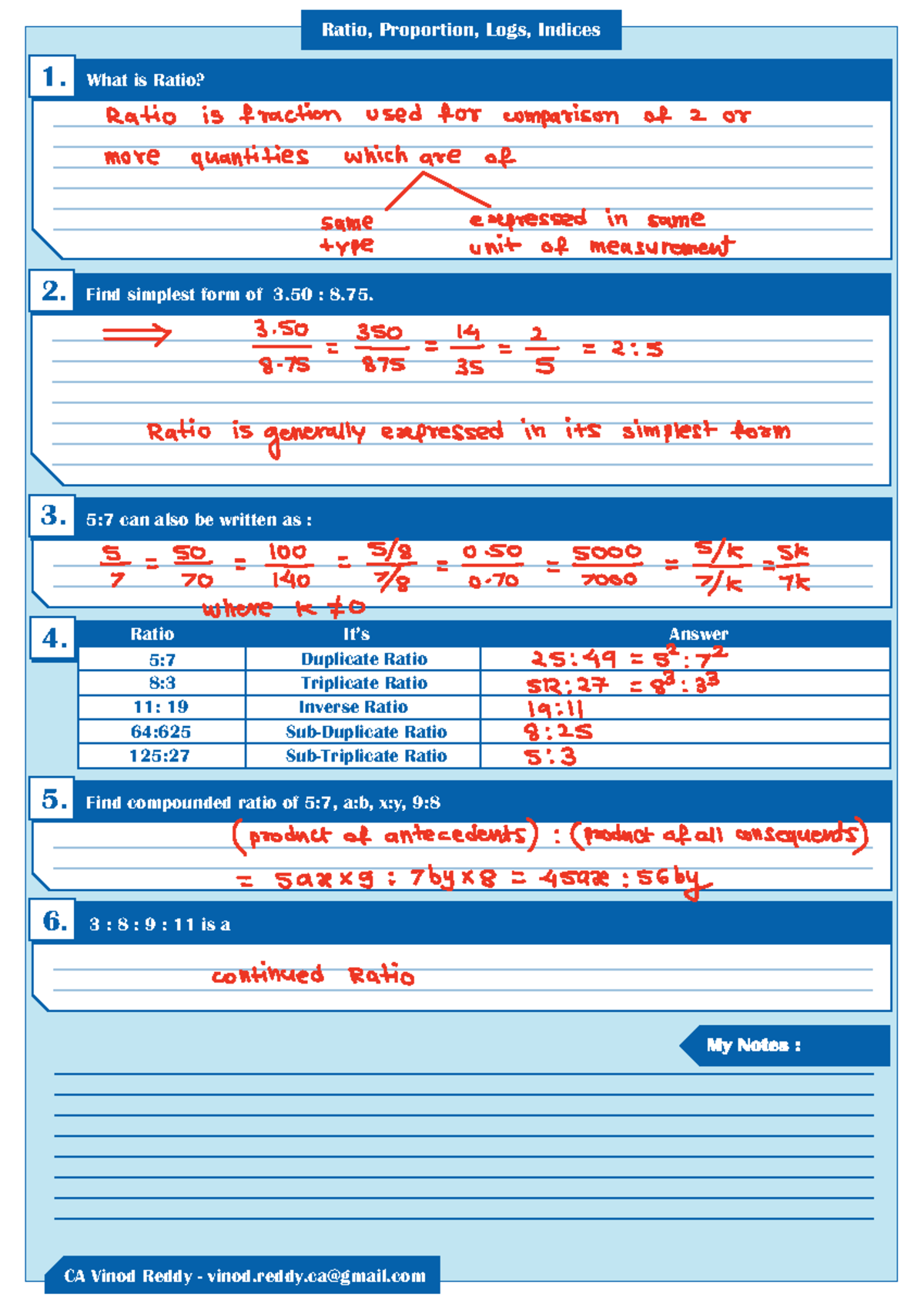 Marathon Notes - Maths - qwfaF - 5: 8: 11: 19 64: 125: Ratio ...