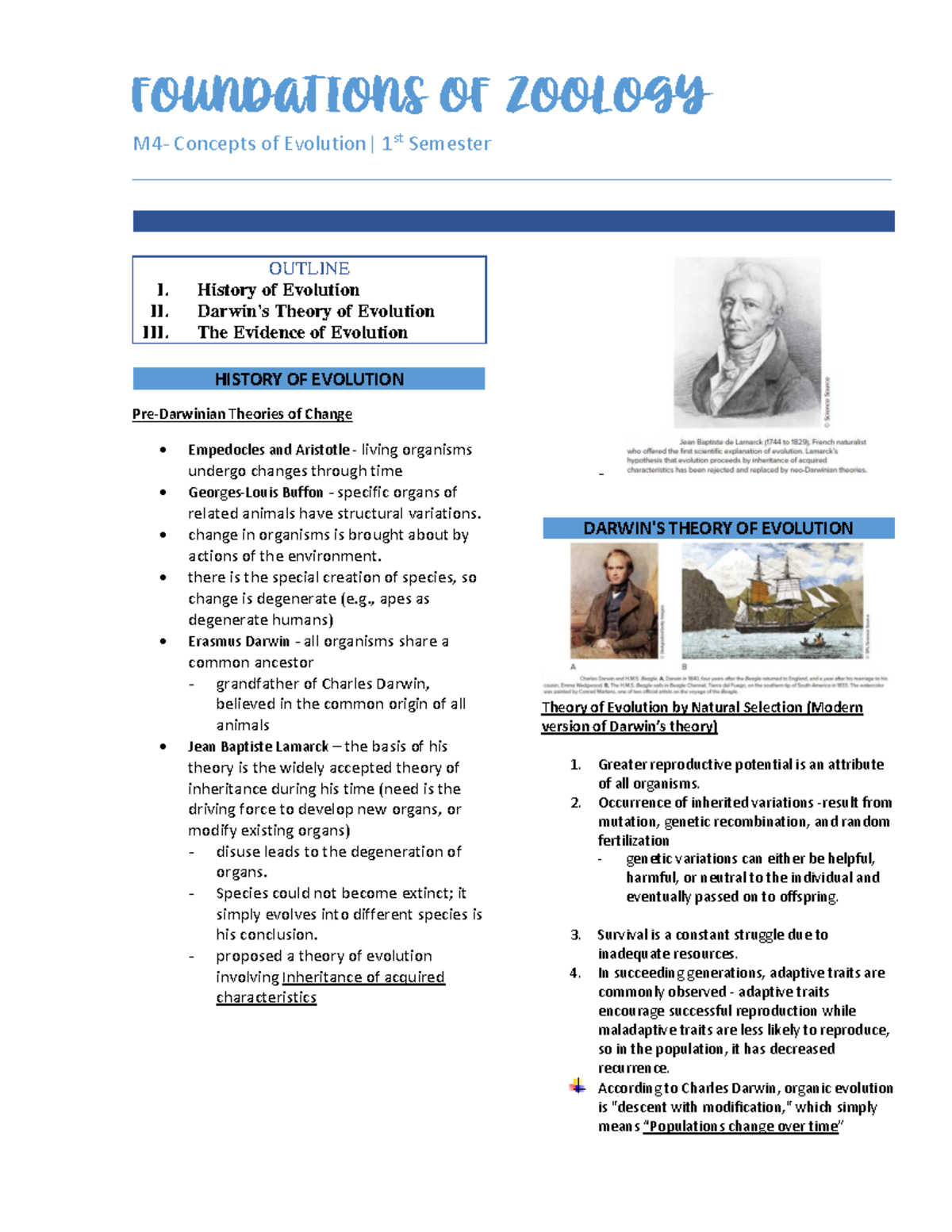 Foundations of Zoology module 4 FOUNDATIONS OF ZOOLOGY M4 Concepts