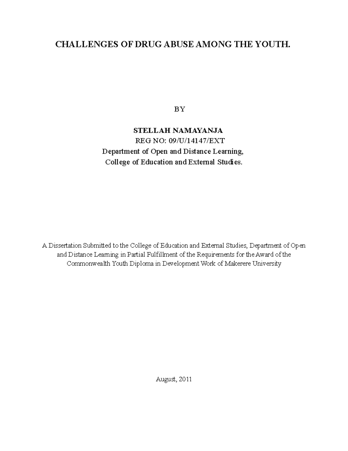 research work on substance abuse among the youth in ghana