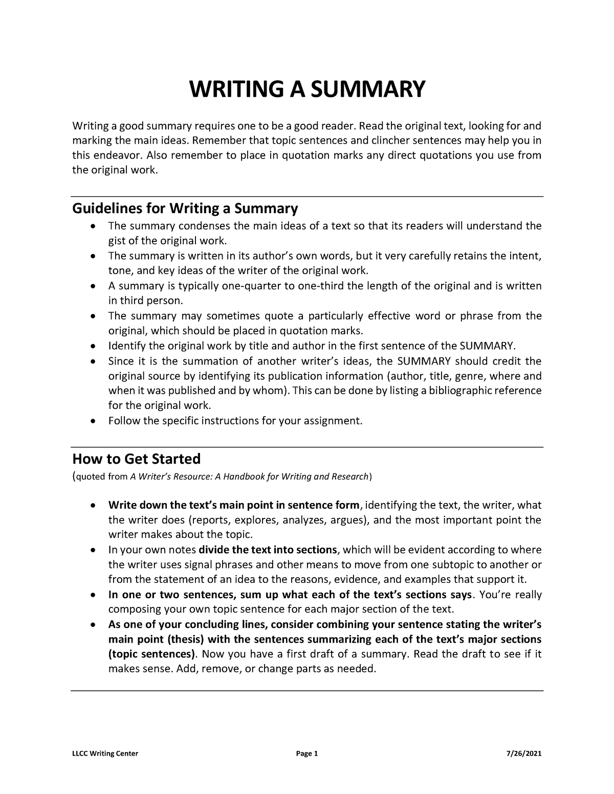 writing-a-summary-notes-llcc-writing-center-page-1-7-26-writing-a