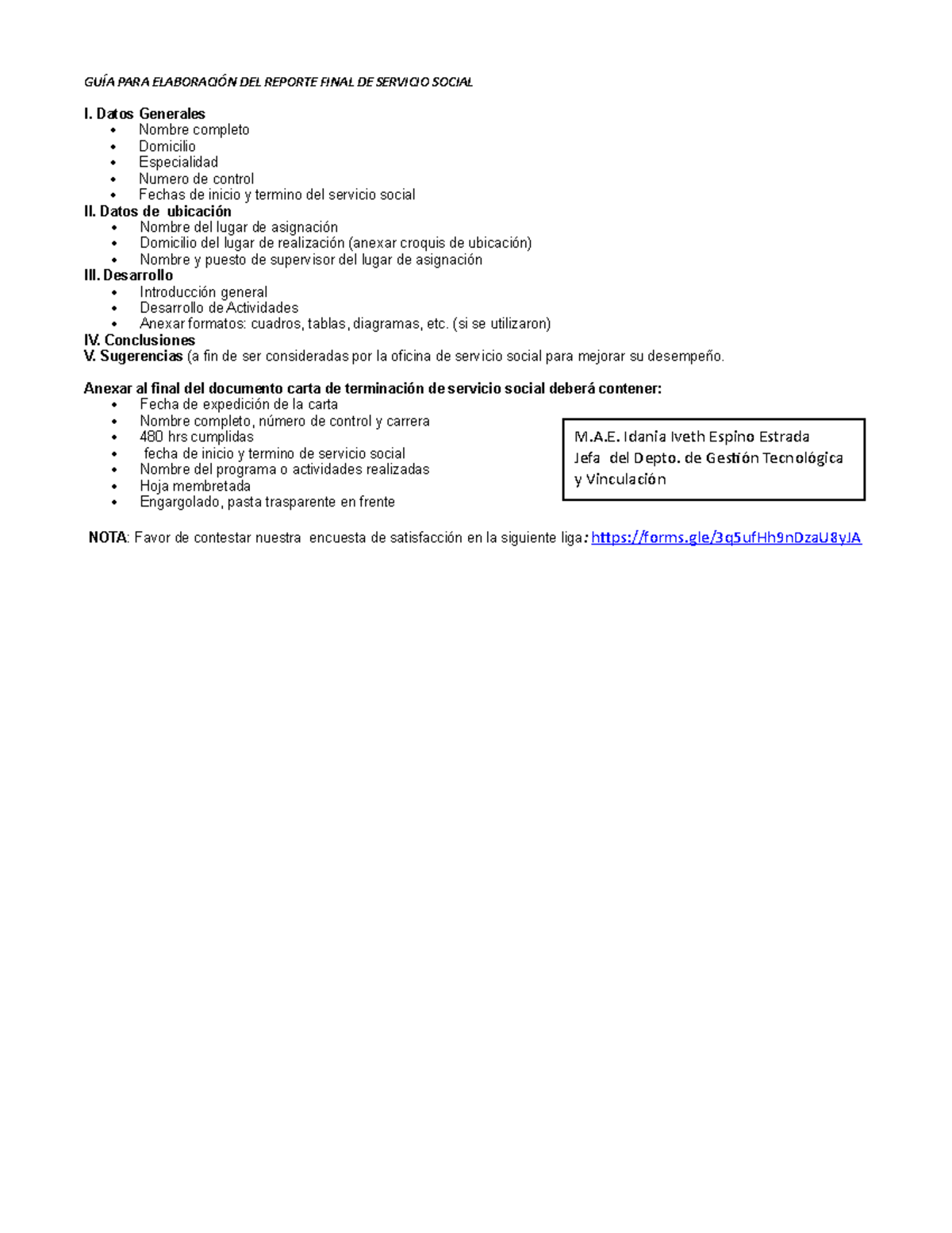GUÍA PARA Elaboración DEL Reporte Final DE Servicio Social - GUÍA PARA ...