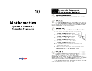 mathematics 10 modules geometrywe - Mathematics Quarter 1 – Module 2 ...