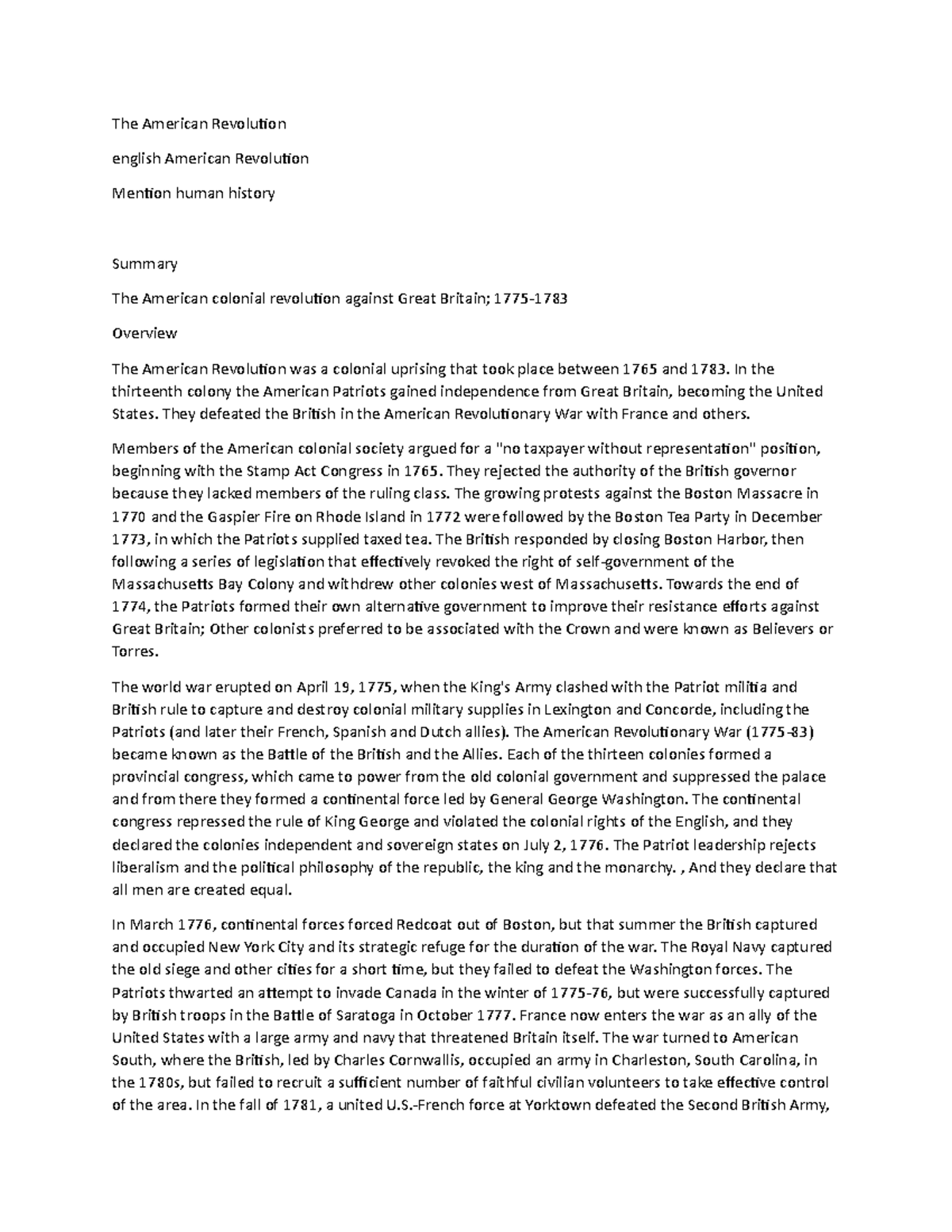 American Revolution Scholarly Articles – WAGOAV