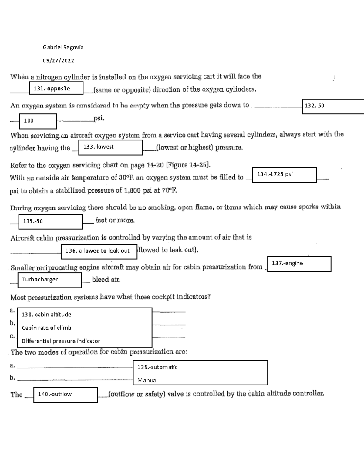 Cabin atmos 6 questions summary of important terms Gabriel Segovia