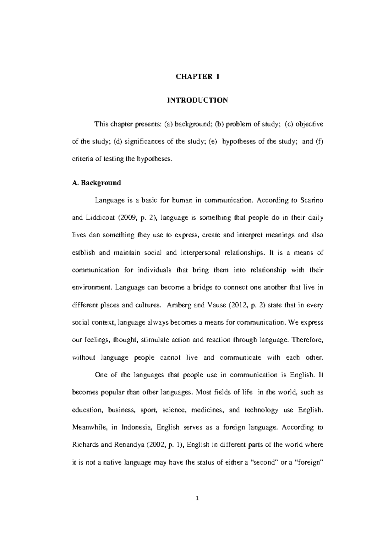 quantitative research chapter 1 introduction